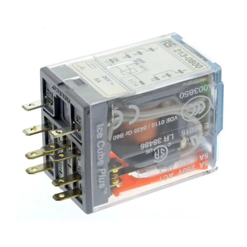Releco Power Relay, 24V AC Coil, 5A Switching Current, DPDT Contact Configuration C9-R21 / AC 24 V