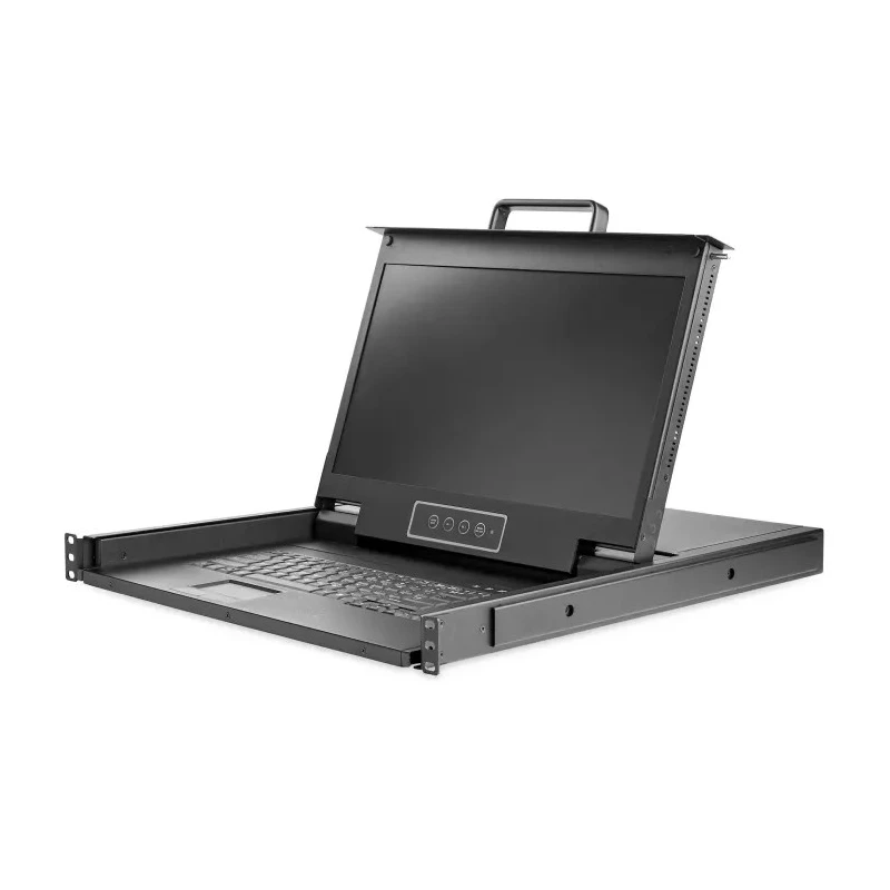 StarTech.com 1 Port 1 Display USB VGA Console with Full Keyboard and Trackpad 1920 x 1080 Pixel RKCONS17HD