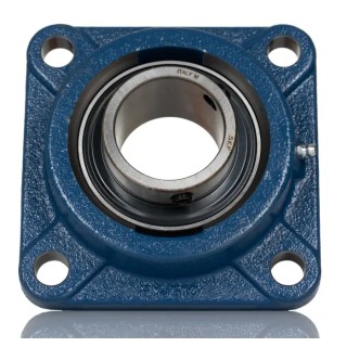 SKF 4 Hole Cylindrical Flange Bearing Unit Cast Iron, 25 mm Inside Diameter, Eccentric Locking Collar, 95 mm Length FY 25 FM