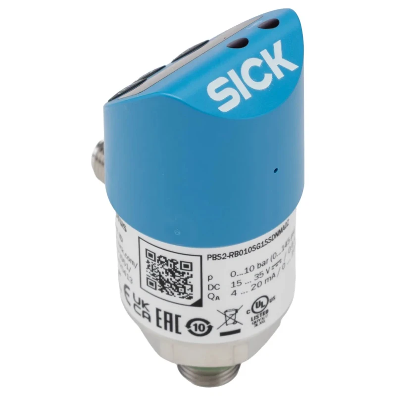 SICK PBS Plus Series Pressure Sensor Gauge 0 to 10 bar, IO-Link Output, Threaded Mount PBS2-RB010SG1SSDNMA0Z