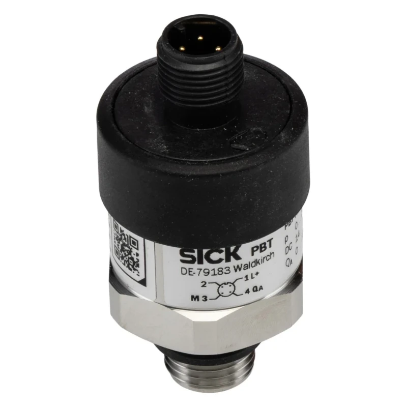 SICK PBT Series Pressure Sensor 3-Wire Output 0 bar to 250 bar Gauge Pressure Stainless Steel Housing PBT-RB250SG1SSNVMC0Z