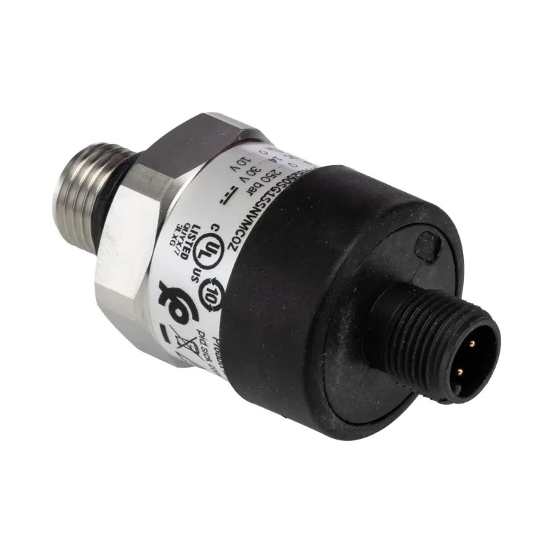 SICK PBT Series Pressure Sensor 3-Wire Output 0 bar to 250 bar Gauge Pressure Stainless Steel Housing PBT-RB250SG1SSNVMC0Z