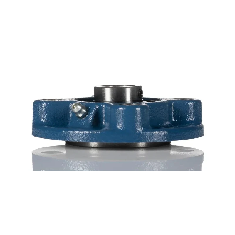 SKF Flange Bearing Unit, 25 mm Inside Diameter, 4 Hole Mounting, Set Screw Locking, Steel Material, 115 mm Length FYC 25 TF