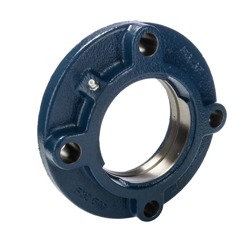 SKF Flanged Bearing Unit, 4 Hole Round, 80 mm Inside Diameter, Cast Iron, Model FYC 508