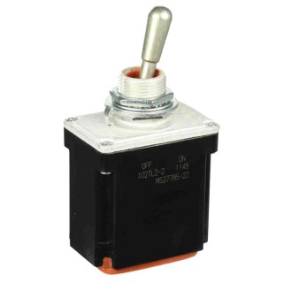 Honeywell Technologies Toggle Switch Bushing Mount On-Off 2RT Wire Terminal 28V DC 125V AC 102TL2-2