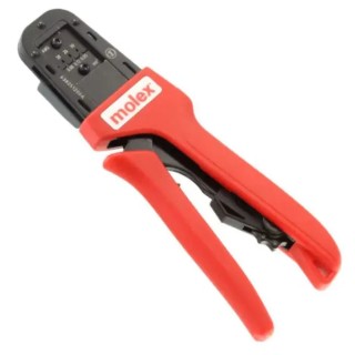 Molex Hand Crimp Tool for 30 to 26 AWG Wires, Hand-Operated Ratcheting, Clik-Mate Connectors 207129 638251200