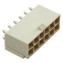 Molex Mini-Fit Jr Series Vertical Through Hole PCB Header 12 Contacts 4.2 mm Pitch Shrouded 874271242
