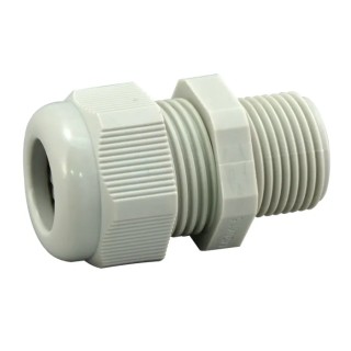 RS PRO Metric Thread Series Grey Polyamide 66 Cable Gland PG48 Thread, 34 mm Min., 44 mm Max., IP68 PG48