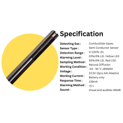 Compact Pen Type Gas Detector, 18mm Diameter