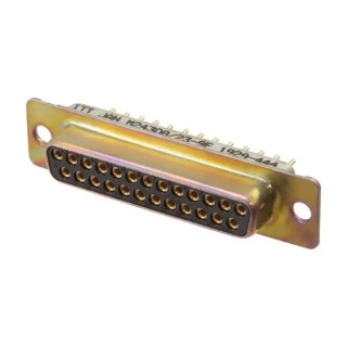 Amphenol India 25 Way Straight 2.77 mm Pitch Panel Mount D-Sub Connector Female with 4 to 40 Screw Lock M24308/23-9F