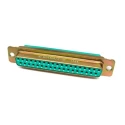 Amphenol India 37 Way Straight 2.77 mm Pitch Panel Mount D-Sub Connector, 7.5A Current, Gold Plated Copper Alloy M24308/2-4F