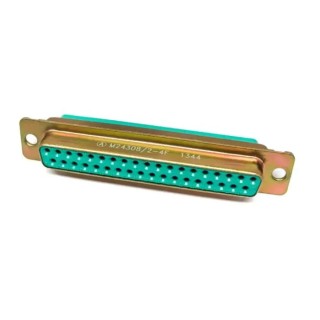 Amphenol India 37 Way Straight 2.77 mm Pitch Panel Mount D-Sub Connector, 7.5A Current, Gold Plated Copper Alloy M24308/2-4F