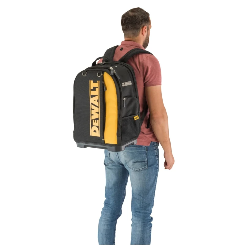 DeWALT Fabric Tool Backpack with Shoulder Strap Black Yellow 350mm x 210mm x 480mm DWST81690-1