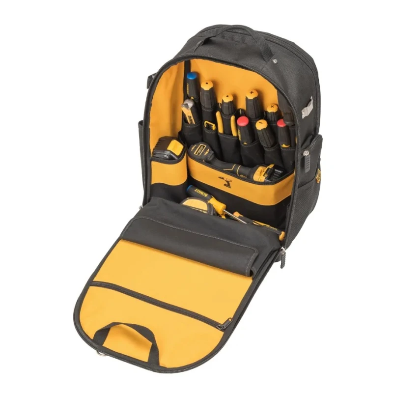 DeWALT Fabric Tool Backpack with Shoulder Strap Black Yellow 350mm x 210mm x 480mm DWST81690-1