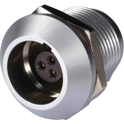 Amphenol PCD US Circular Connector 3 Contacts Rear Socket Female IP68 Luminus QuickConnect SLKC-03EGFS-GCP-001