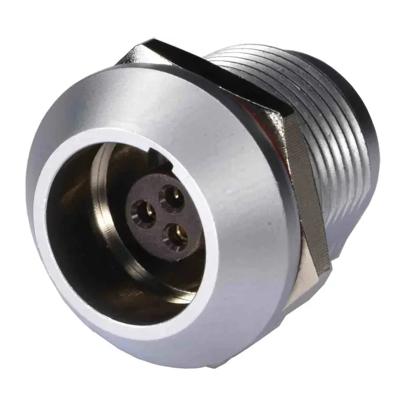 Amphenol PCD US Circular Connector 3 Contacts Rear Socket Female IP68 Luminus QuickConnect SLKC-03EGFS-GCP-001