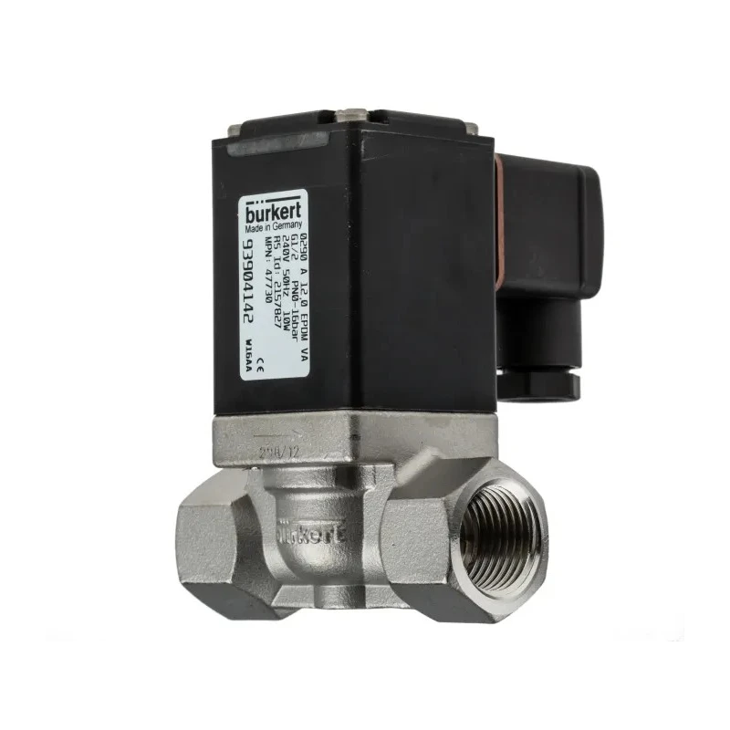 Burkert Stainless Steel 2 Port NC Solenoid Valve 1/2 inch Threaded, 240V AC, Series 0290, Model 047730