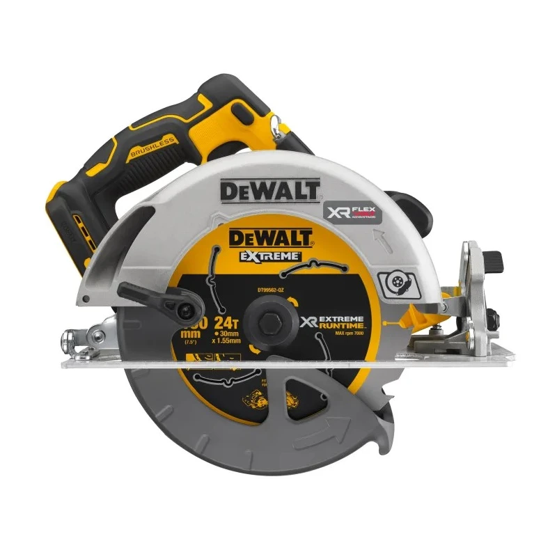 DeWALT 18V XR Brushless 190 mm Circular Saw, 5500 RPM, 67mm Cutting Depth DCS573NT-XJ