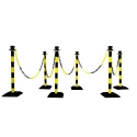 RS PRO Yellow and Black Polypropylene Chain Barrier, 10m Length, 6 Posts with Weighted Bases 217-5260