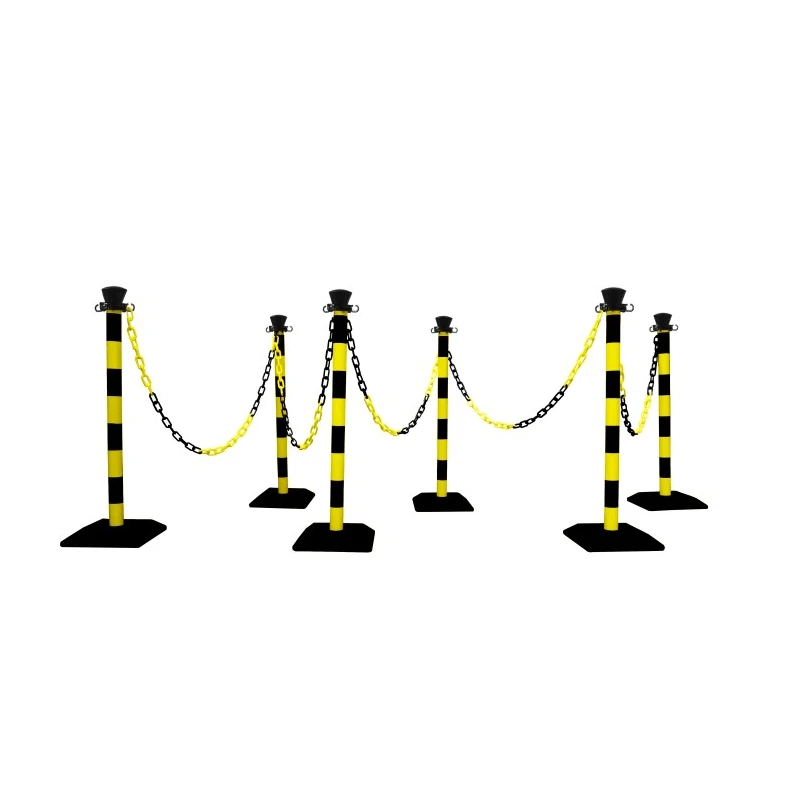 RS PRO Yellow and Black Polypropylene Chain Barrier, 10m Length, 6 Posts with Weighted Bases 217-5260