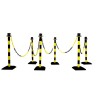 RS PRO Yellow and Black Polypropylene Chain Barrier, 10m Length, 6 Posts with Weighted Bases 217-5260