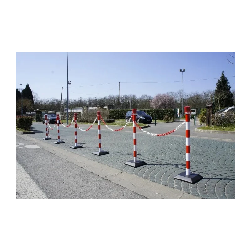 RS PRO Yellow and Black Polypropylene Chain Barrier, 10m Length, 6 Posts with Weighted Bases 217-5260