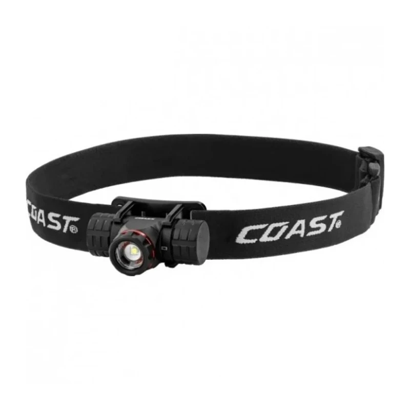 Coast Compact Rechargeable LED Head Torch 400 lm CR123 Battery Spot Beam Helmet Mountable XPH25R
