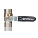 Norgren Nickel Plated Brass Threaded 2-Way Ball Valve 1/2 in G, ISO 7.1 40 bar 602112148
