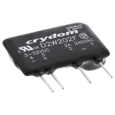 Crydom D2W Series Solid State Relay, 2 A Load, PCB Mount, 280 V Load, 32V DC Control D2W202F