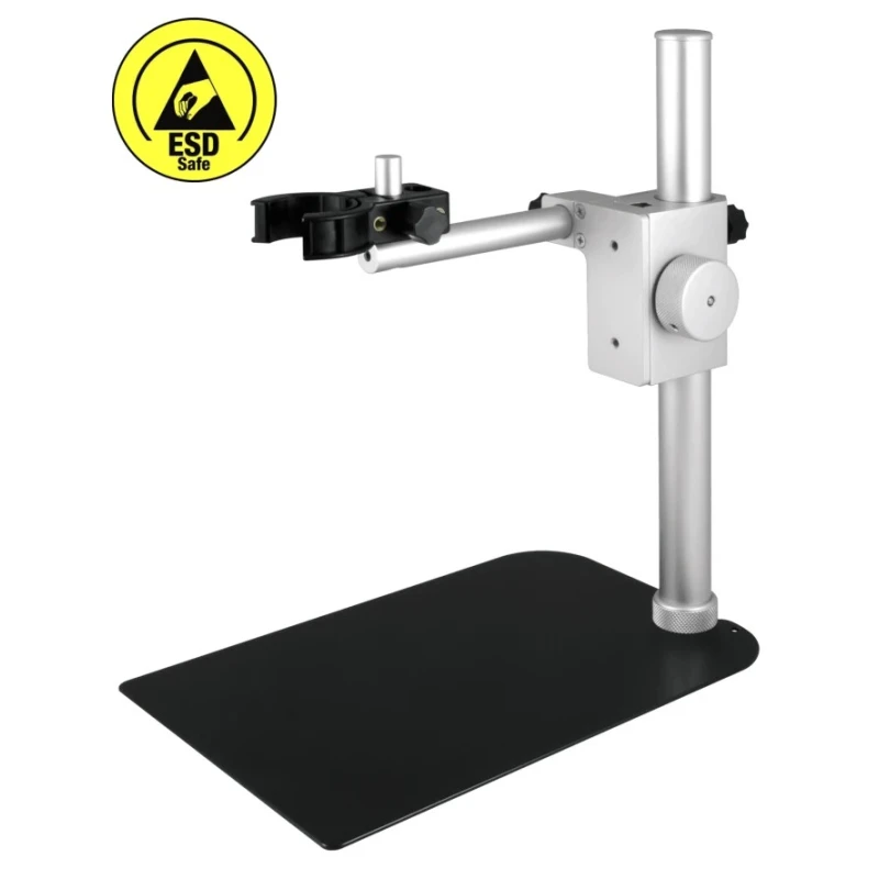 Dino-Lite Microscope Stand, Stainless Steel and Aluminium, Fine-Focus Adjustment, ESD-Safe, 22x15x27 cm RK-06AE