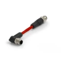 TE Connectivity Cat5e Shielded Screened PVC Jacketed Ethernet Cable 4 Core, Red, 500 mm TAD14841311-001