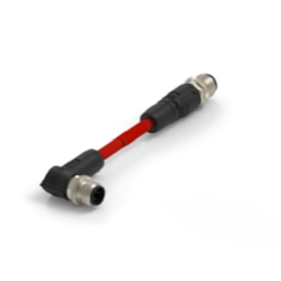 TE Connectivity Cat5e Shielded Screened PVC Jacketed Ethernet Cable 4 Core, Red, 500 mm TAD14841311-001
