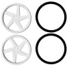 Kitronik Robust 5-Spoke Injection Molded ABS Wheels with Rubber O-Ring Tyres for 3mm D-Shaft Motors 2593-SV