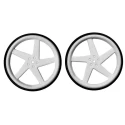 Kitronik Robust 5-Spoke Injection Molded ABS Wheels with Rubber O-Ring Tyres for 3mm D-Shaft Motors 2593-SV