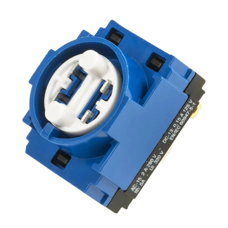 EAO Push Button Contact Block with 1 NO Contact Configuration, Solder Lug/Quick Connect Terminals, 250V AC, Model 61-8410.22