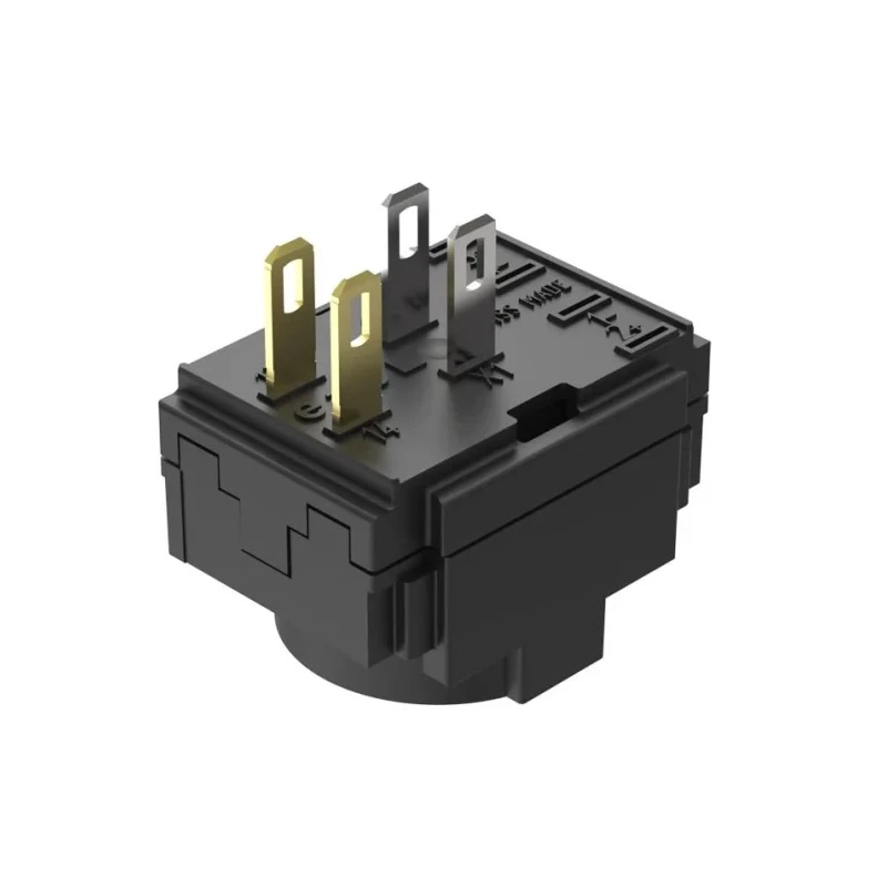 EAO Push Button Contact Block with 1 NO Contact Configuration, Solder Lug/Quick Connect Terminals, 250V AC, Model 61-8410.22