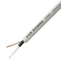 Van Damme 2 Core 0.22 mm² CSA Screened Audio Cable 6 mm OD 100 m White 268076090100
