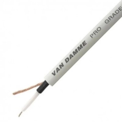 Van Damme 2 Core 0.22 mm² CSA Screened Audio Cable 6 mm OD 100 m White 268076090100