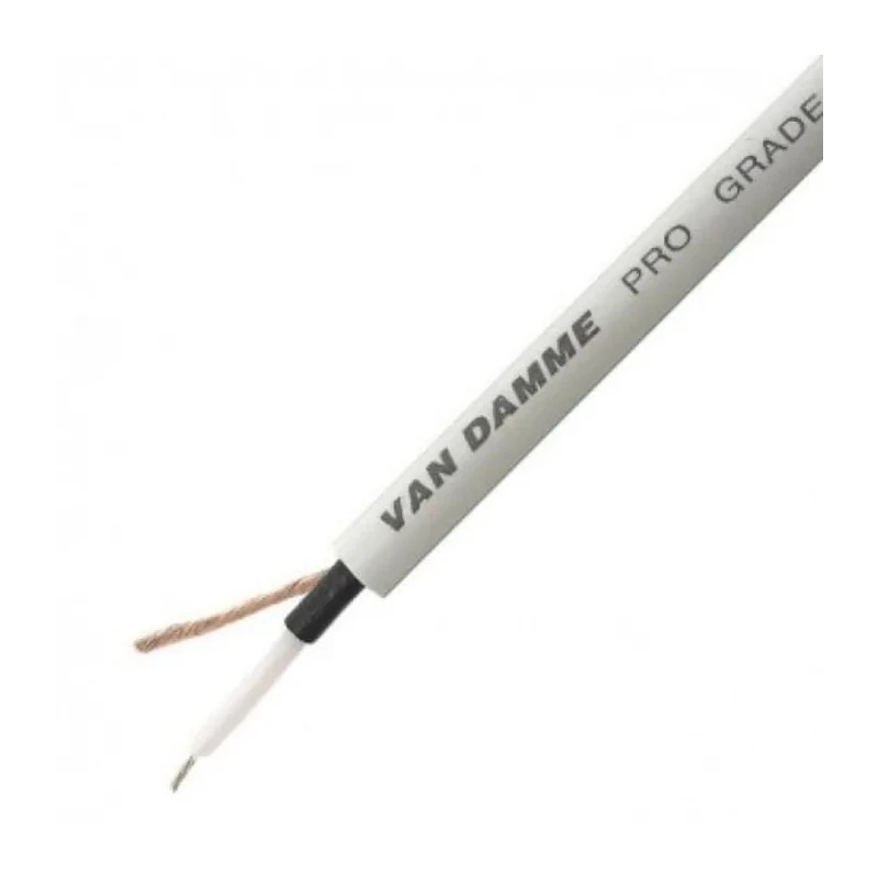 Van Damme 2 Core 0.22 mm² CSA Screened Audio Cable 6 mm OD 100 m White 268076090100
