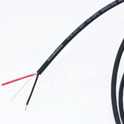 Van Damme Multipair Installation Audio Cable, Digilog Series, 100 m, Black, Copper Conductor, PVC Jacket, 70°C 278401001
