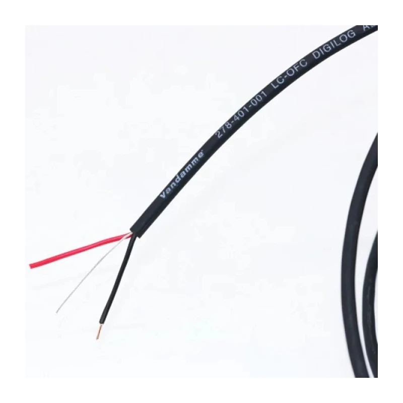 Van Damme Multipair Installation Audio Cable, Digilog Series, 100 m, Black, Copper Conductor, PVC Jacket, 70°C 278401001