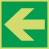 RS PRO Plastic Nite-Glo Left Arrow Fire Exit Sign 150mm x 150mm 219-7386