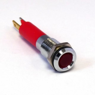 CML Innovative Technologies LED Flat Panel Indicator, Red Panel Mount Indicator, 8 mm, IP67, 12V 19010250