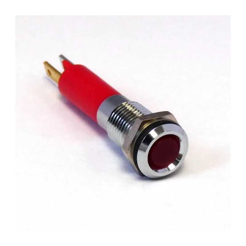 CML Innovative Technologies LED Flat Panel Indicator, Red Panel Mount Indicator, 8 mm, IP67, 12V 19010250