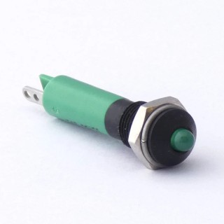 CML Innovative Technologies Green LED Panel Mount Indicator 6 mm Mount Hole, Tab Termination, IP40, 12V 19021251