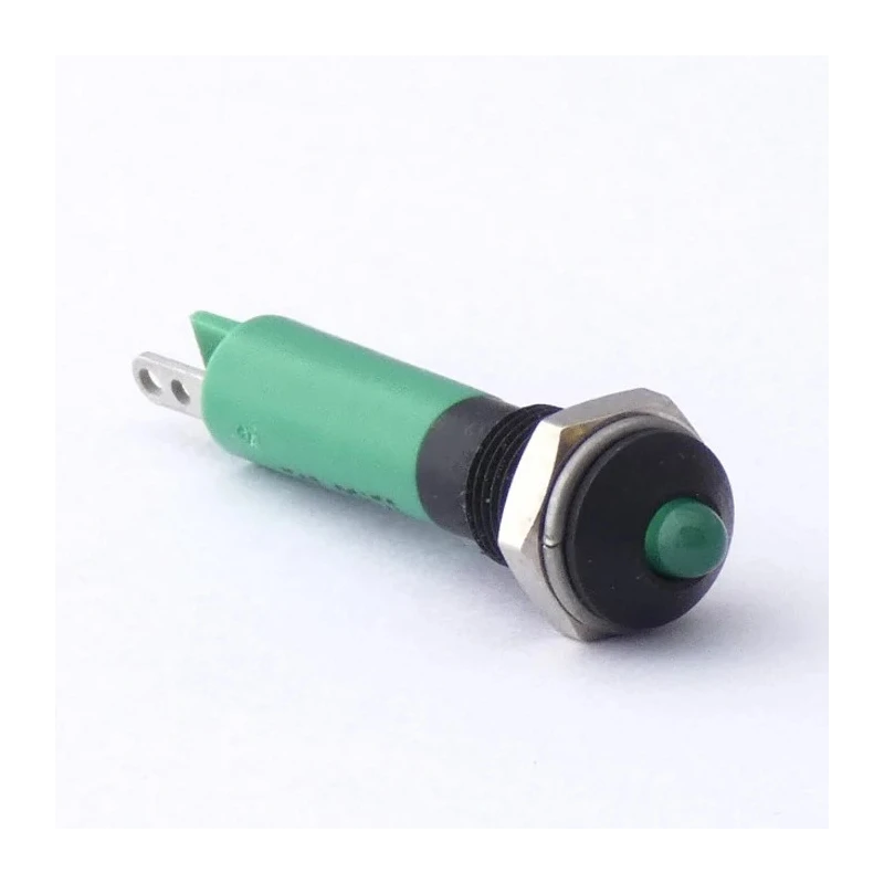 CML Innovative Technologies Green LED Panel Mount Indicator 6 mm Mount Hole, Tab Termination, IP40, 12V 19021251