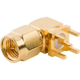 Amphenol RF Coaxial Connector MCX PCB Male 50 Ω Right Angle Body Through Hole 901-9894-RFX