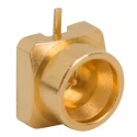 Amphenol RF SMPM PCB Female Coaxial Connector 50 Ω 10–26.5GHz Gold Plated Body 925-196J-51PT