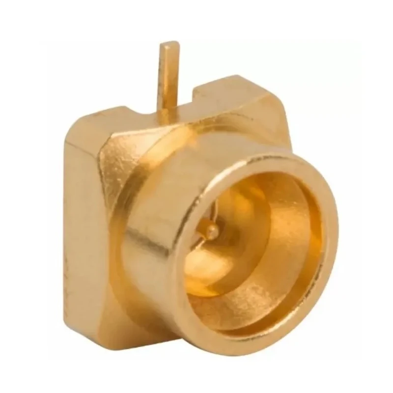 Amphenol RF SMPM PCB Female Coaxial Connector 50 Ω 10–26.5GHz Gold Plated Body 925-196J-51PT
