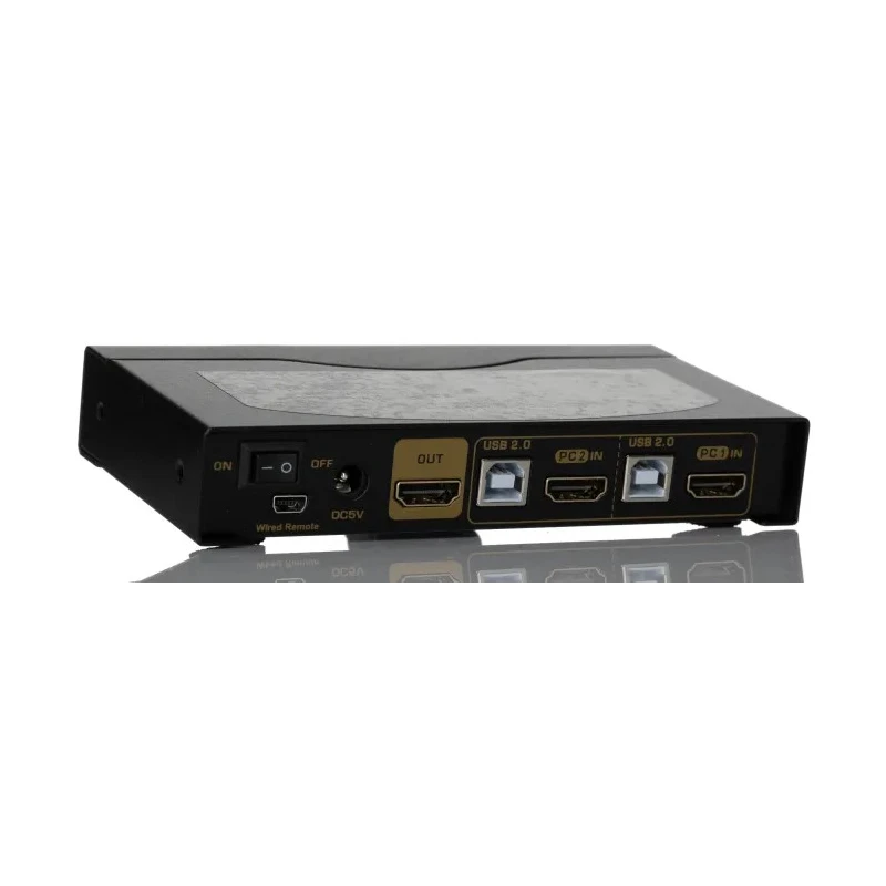 RS PRO 2 Port USB HDMI KVM Switch 2 Ports 4K UHD 60Hz USB 2.0 HDCP Auto EDID 220-6491